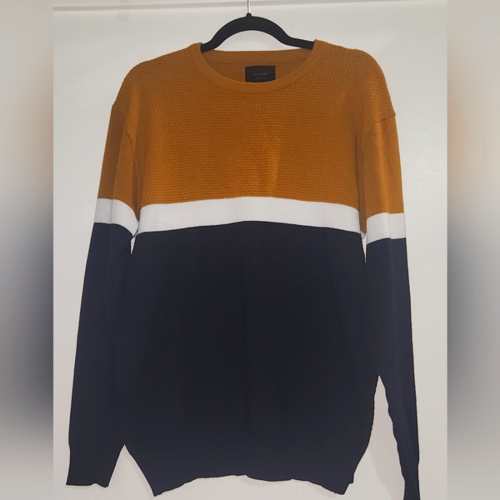 Six Lincoln NY Colorblock Sweater Sz L